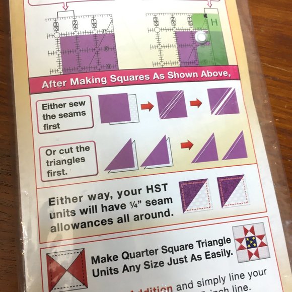Guidelines 4 quilting Triangle additions NWT - Picture 7 of 11